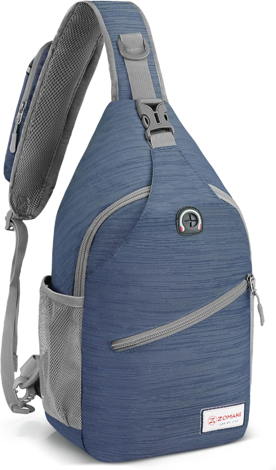 Sling Bag for Women Men, Small Crossbody Sling Backpack, Mini Water Resistant Shoulder Daypack for Travel, anti Thief Chest Bag for Hiking, Sports(Flamingo Blue)
