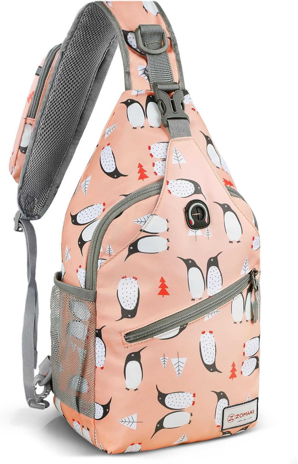 Sling Bag for Women Men, Small Crossbody Sling Backpack, Mini Water Resistant Shoulder Daypack for Travel, anti Thief Chest Bag for Hiking, Sports(Flamingo Blue)